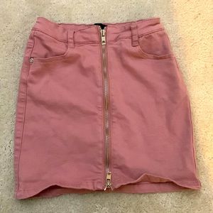 Blush rose mini skirt